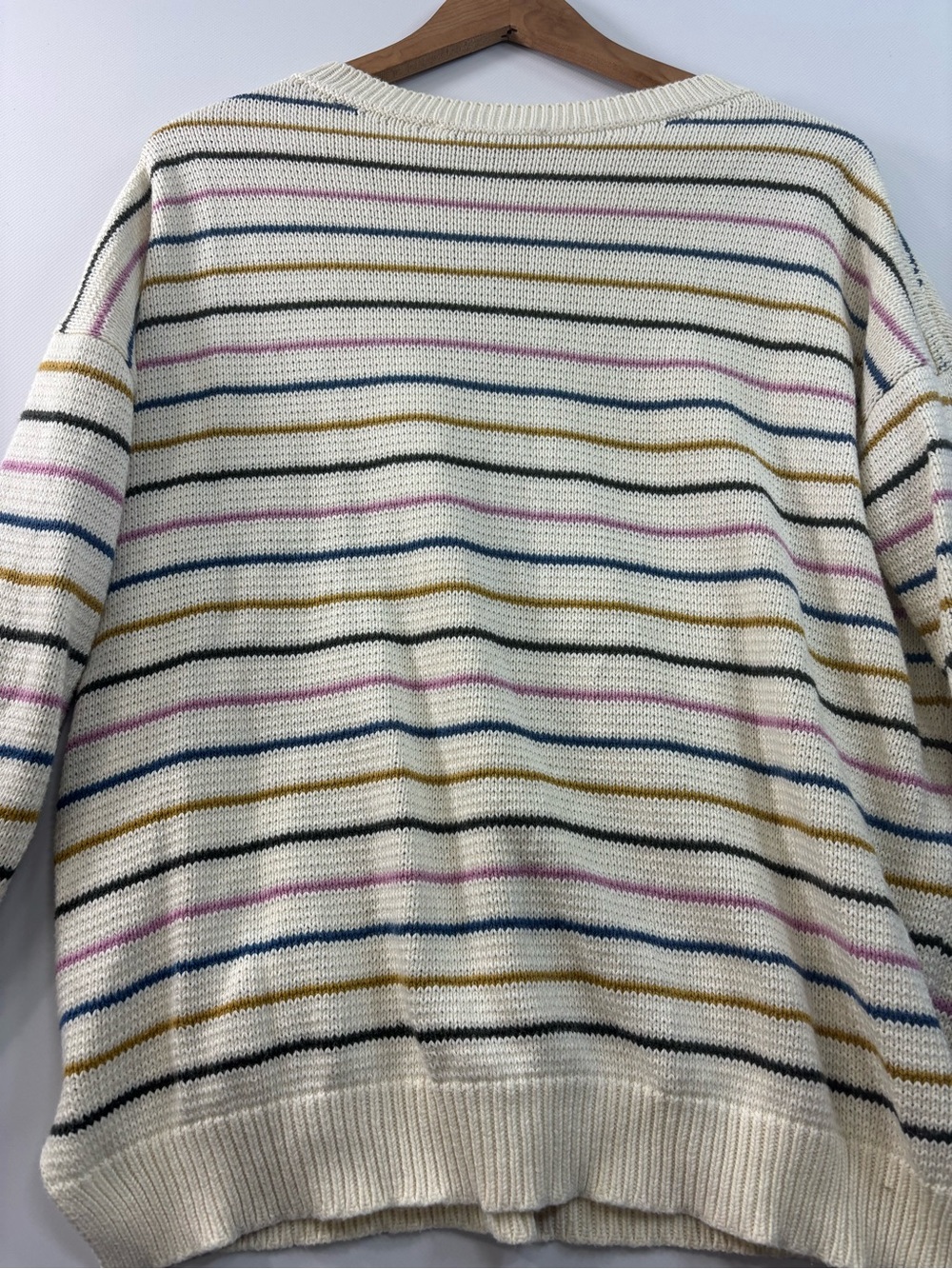 Emerson Fry Carolyn Rainbow 5 Stripe Organic Cotton Crewneck Top Women’s Small - Picture 6 of 7